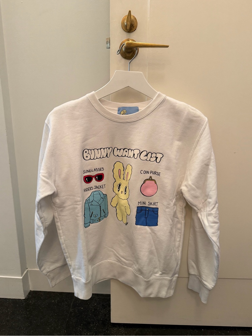 Japanese White Bunny Graphic Sweatshirt -